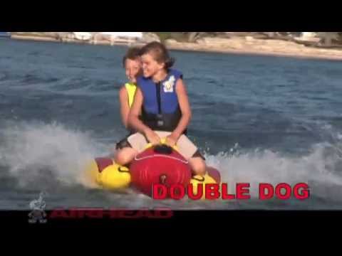 Canot pneumatique tractable Airhead Double Dog pour 2 personnes