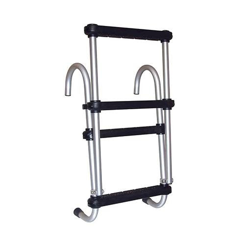JIF Marine Stainless 4 Step Removable Folding Pontoon Ladder