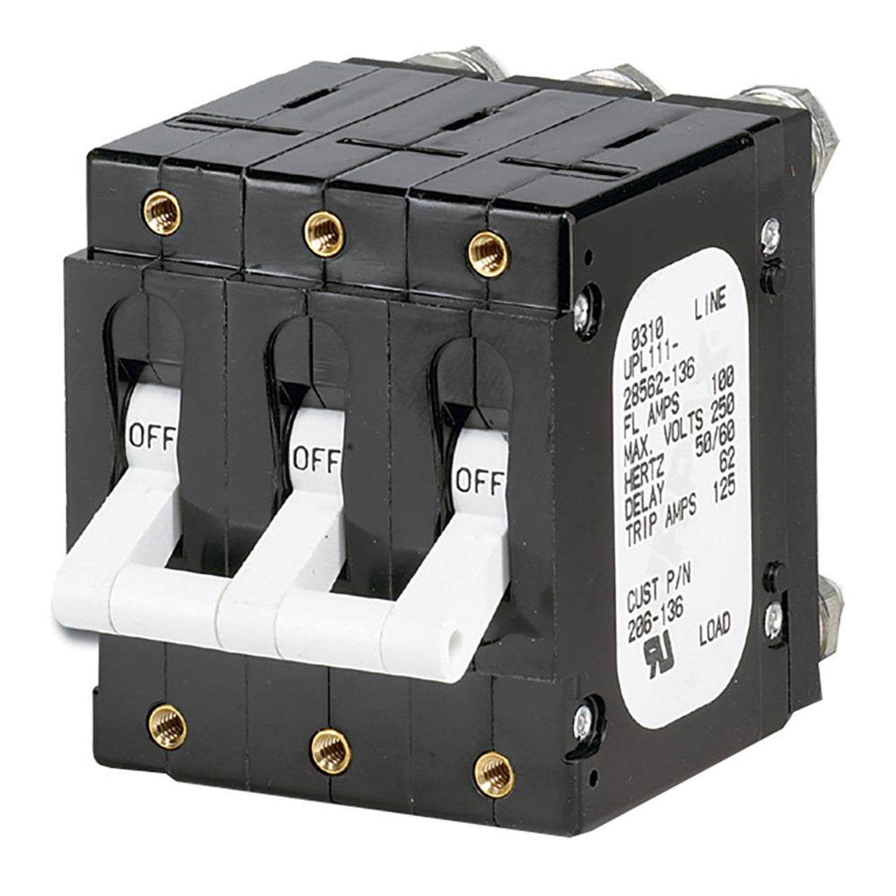 Paneltronics 206-136 'C' Frame Circuit Breaker - 100 Amp - 3 Pole