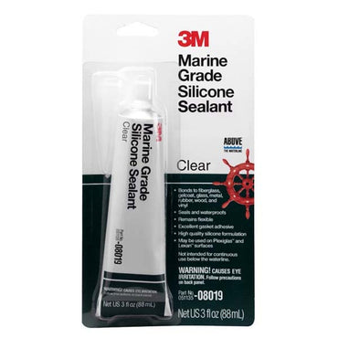 Mastic silicone transparent de qualité marine 3M