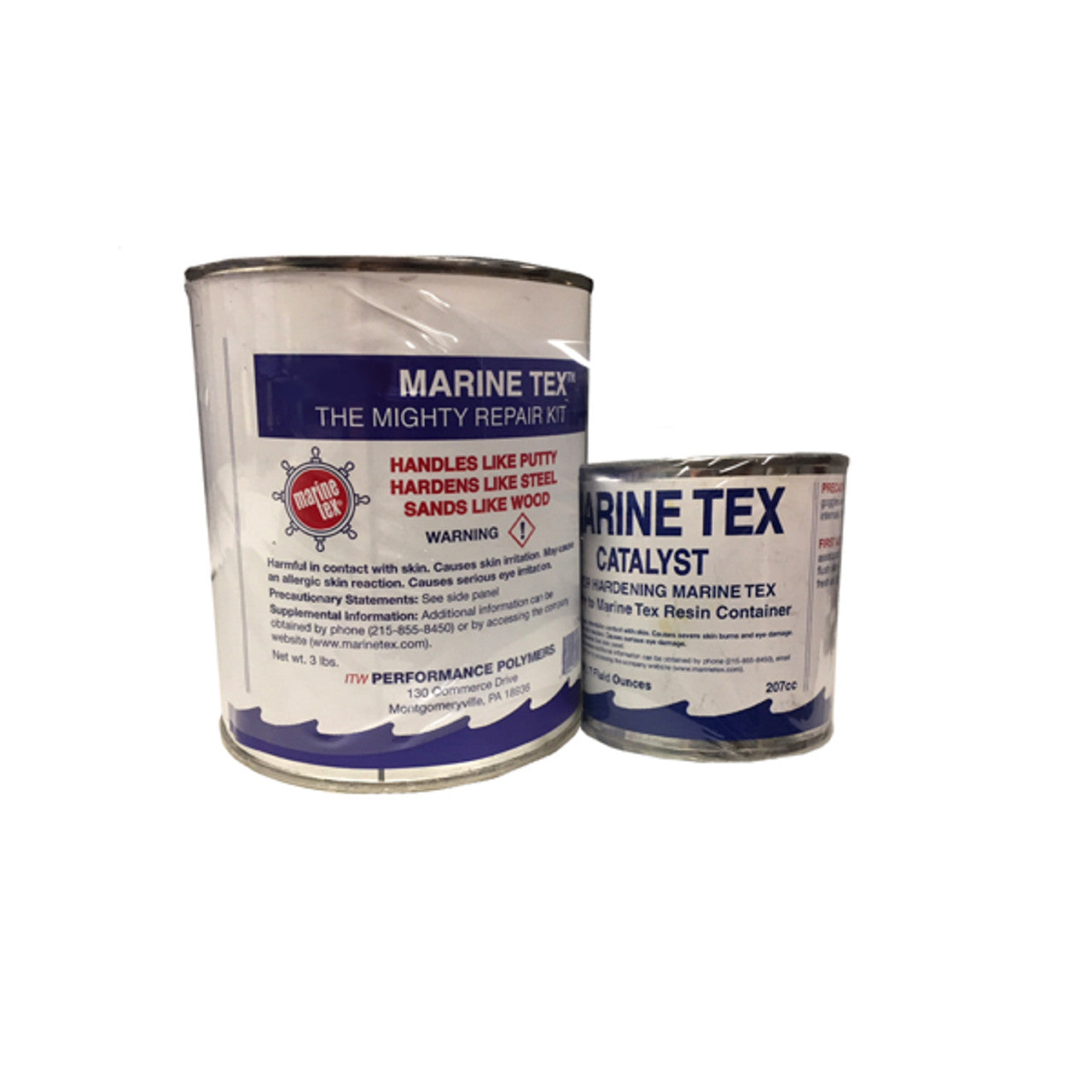 Kit de réparation de mastic époxy Marine Tex - Gris