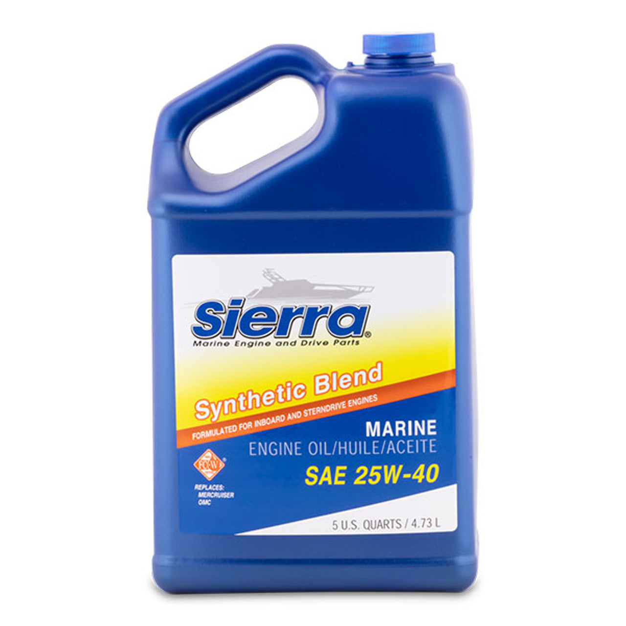 Huile marine synthétique Sierra 25W-40 pour moteurs 4 temps