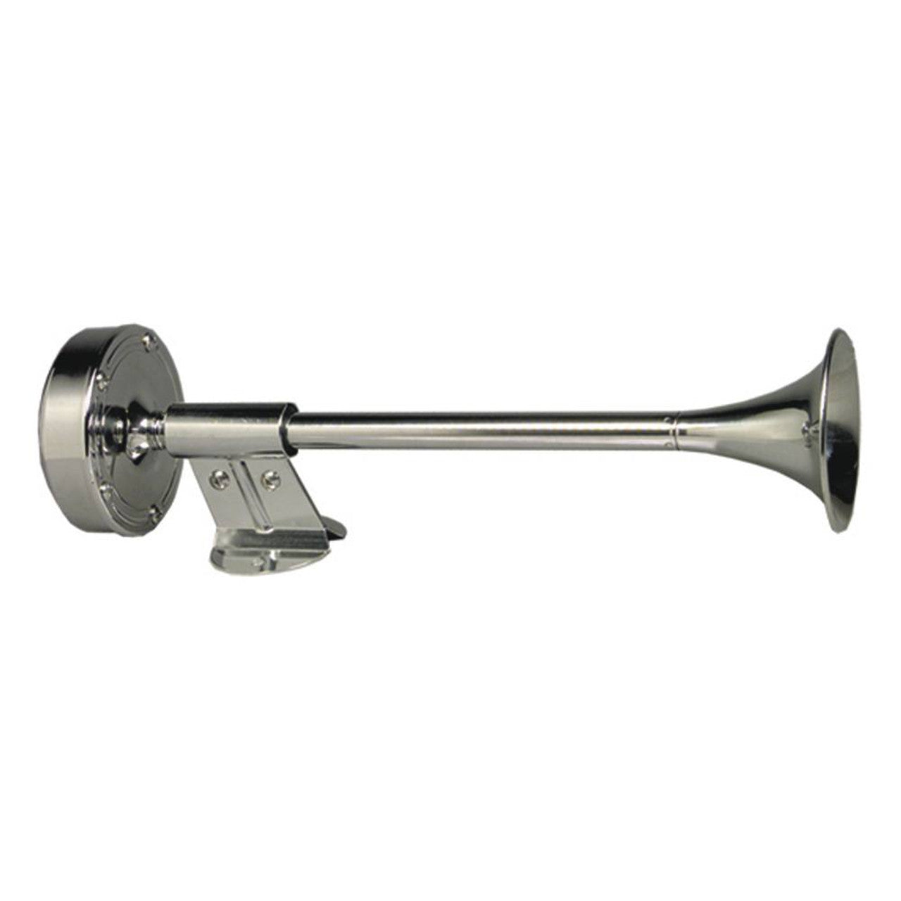 Ongaro 10009 Deluxe SS Shorty Single Trumpet Horn - 12V