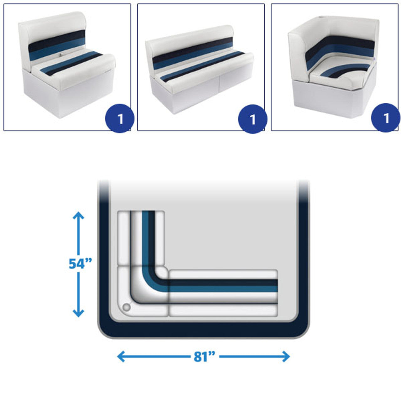 Ensemble de meubles de ponton pour banquette arrière de luxe Wise