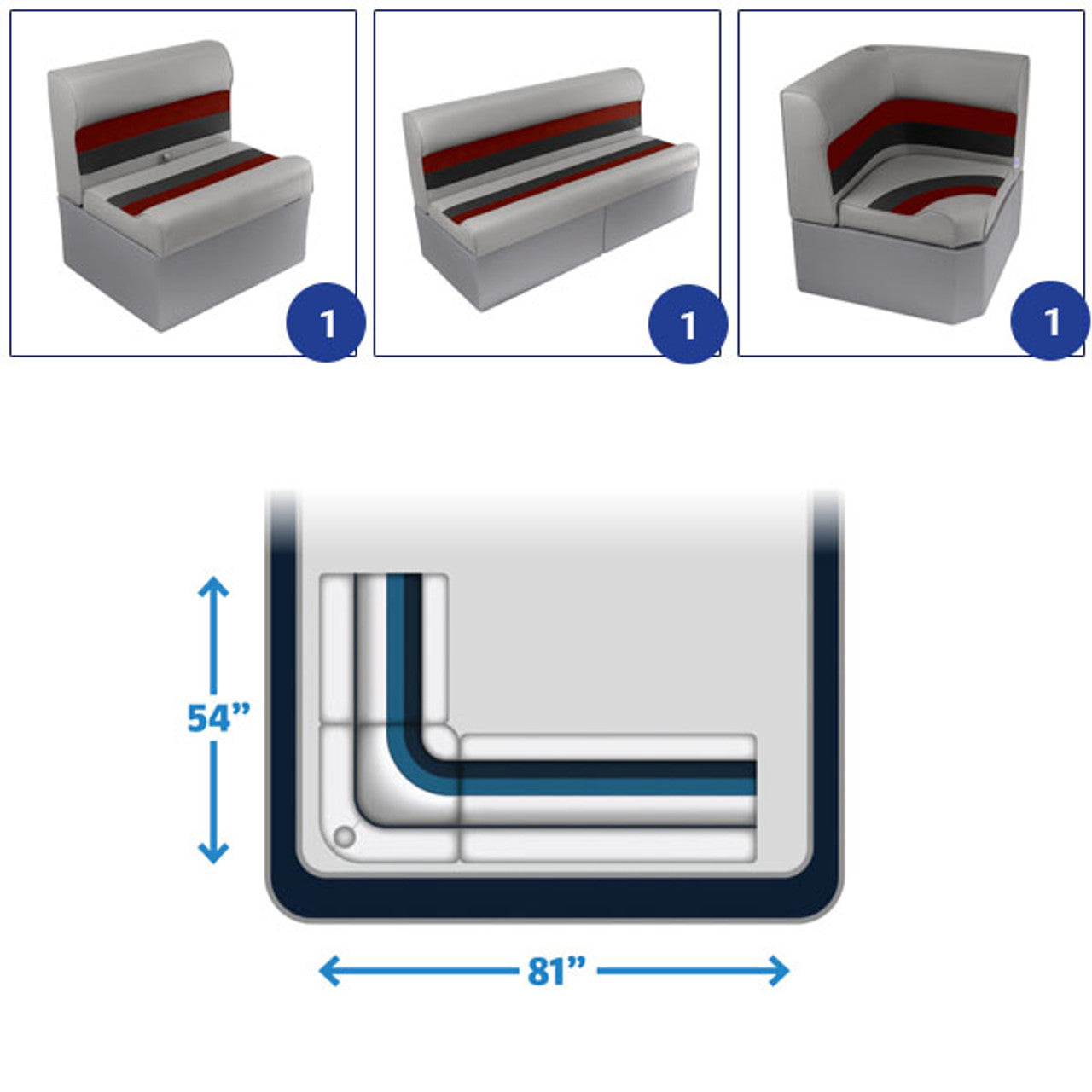 Ensemble de meubles de ponton pour banquette arrière de luxe Wise