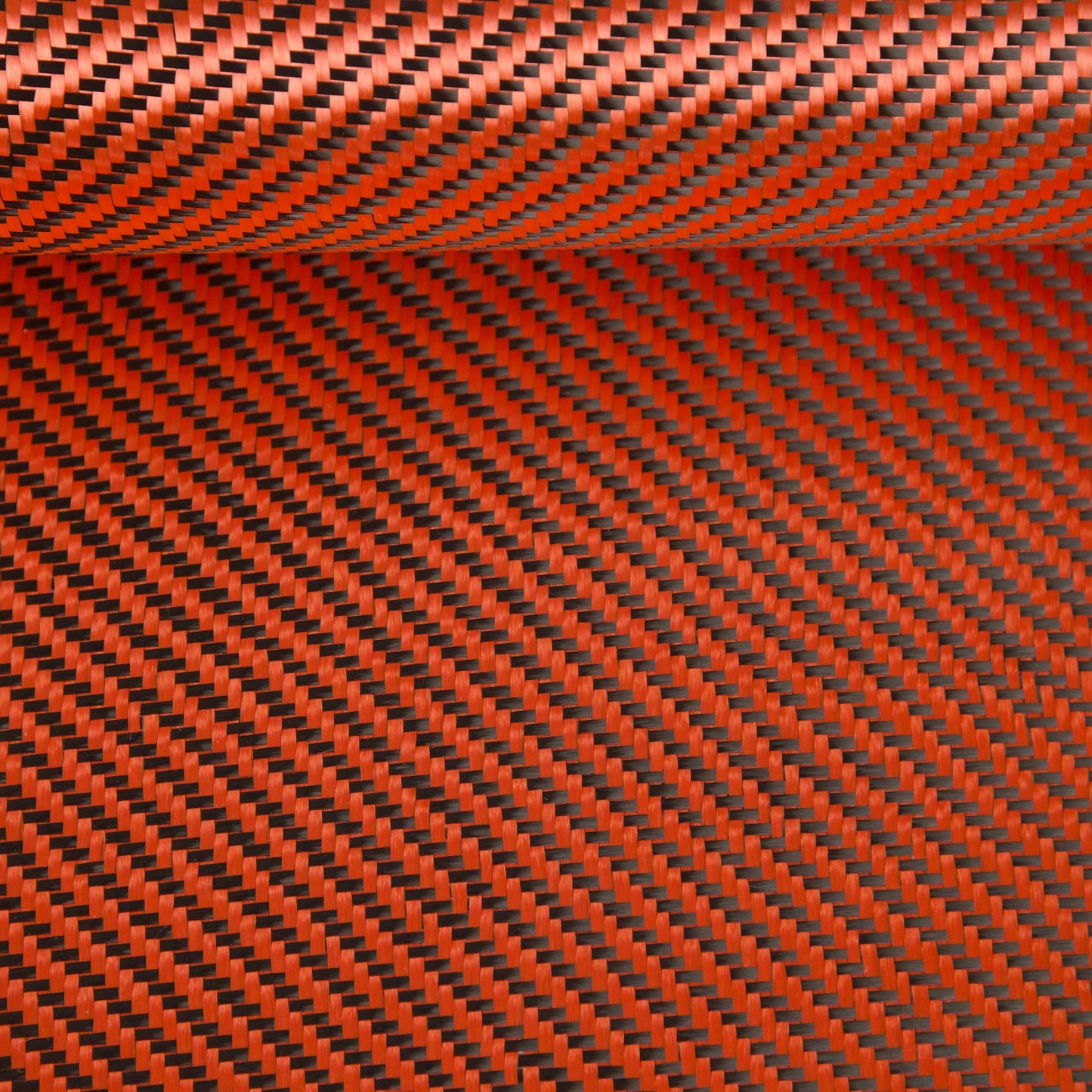 5.5oz Carbon/Kevlar® Hybrid Fabric 2×2 Twill Weave (Black/Red) - 1st Quality