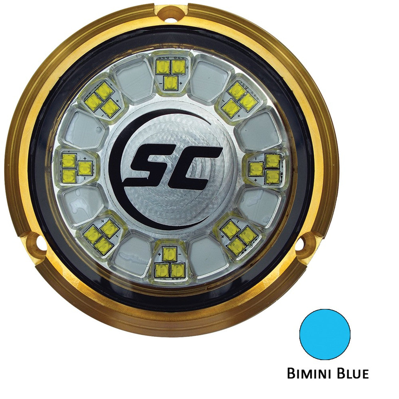 Shadow-Caster SCR-24-BB-BZ-10 SCR-24 Bronze Underwater LED Light - Bimini Blue
