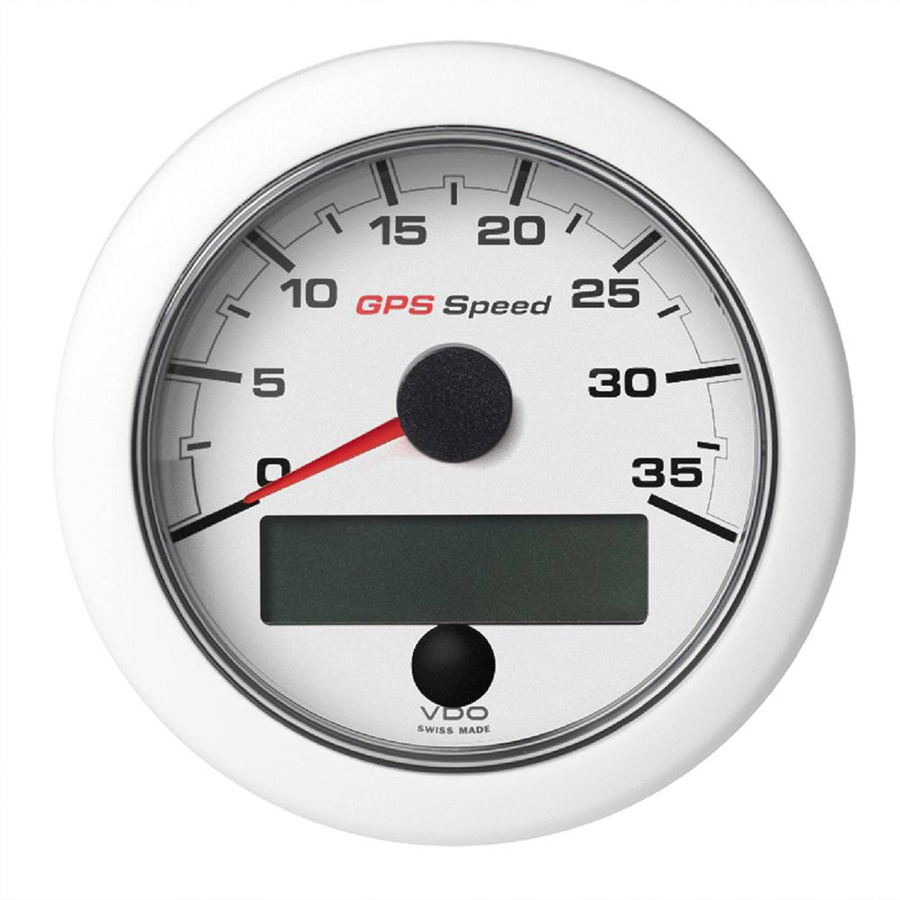 VDO A2C1352080001 3-3/8" (85mm) OceanLink GPS Speedometer 0-35 - White Dial Bezel