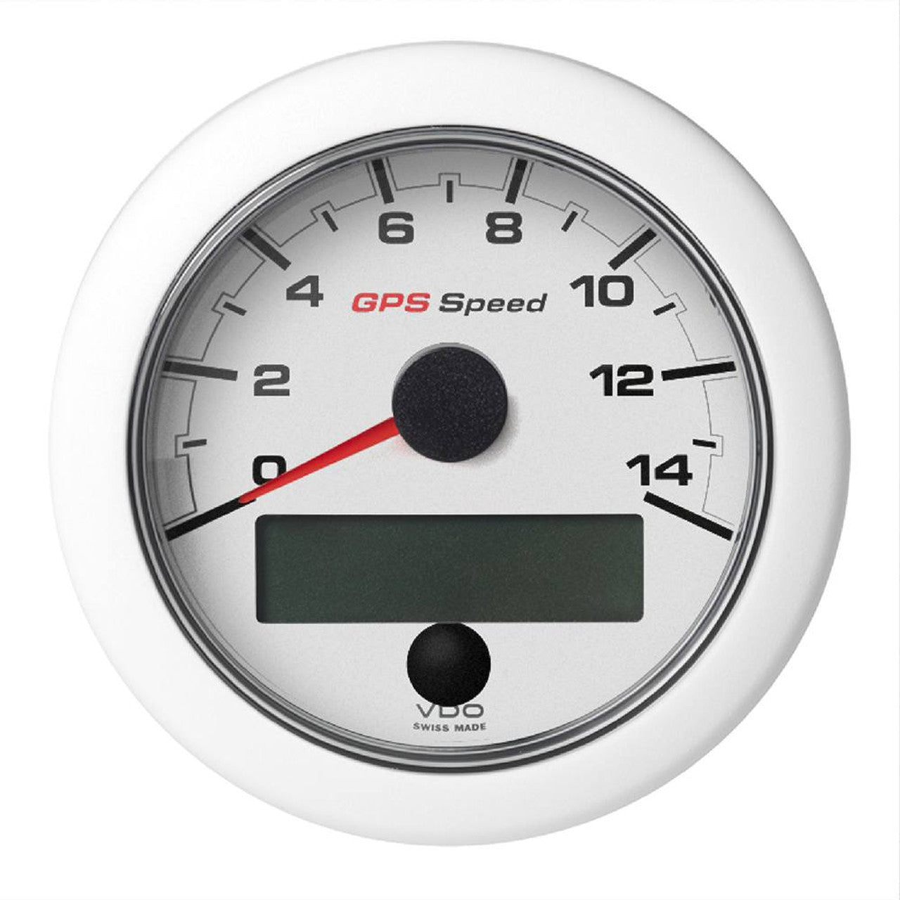 VDO A2C1352010001 3-3/8" (85mm) OceanLink GPS Speedometer 0-14 - White Dial Bezel
