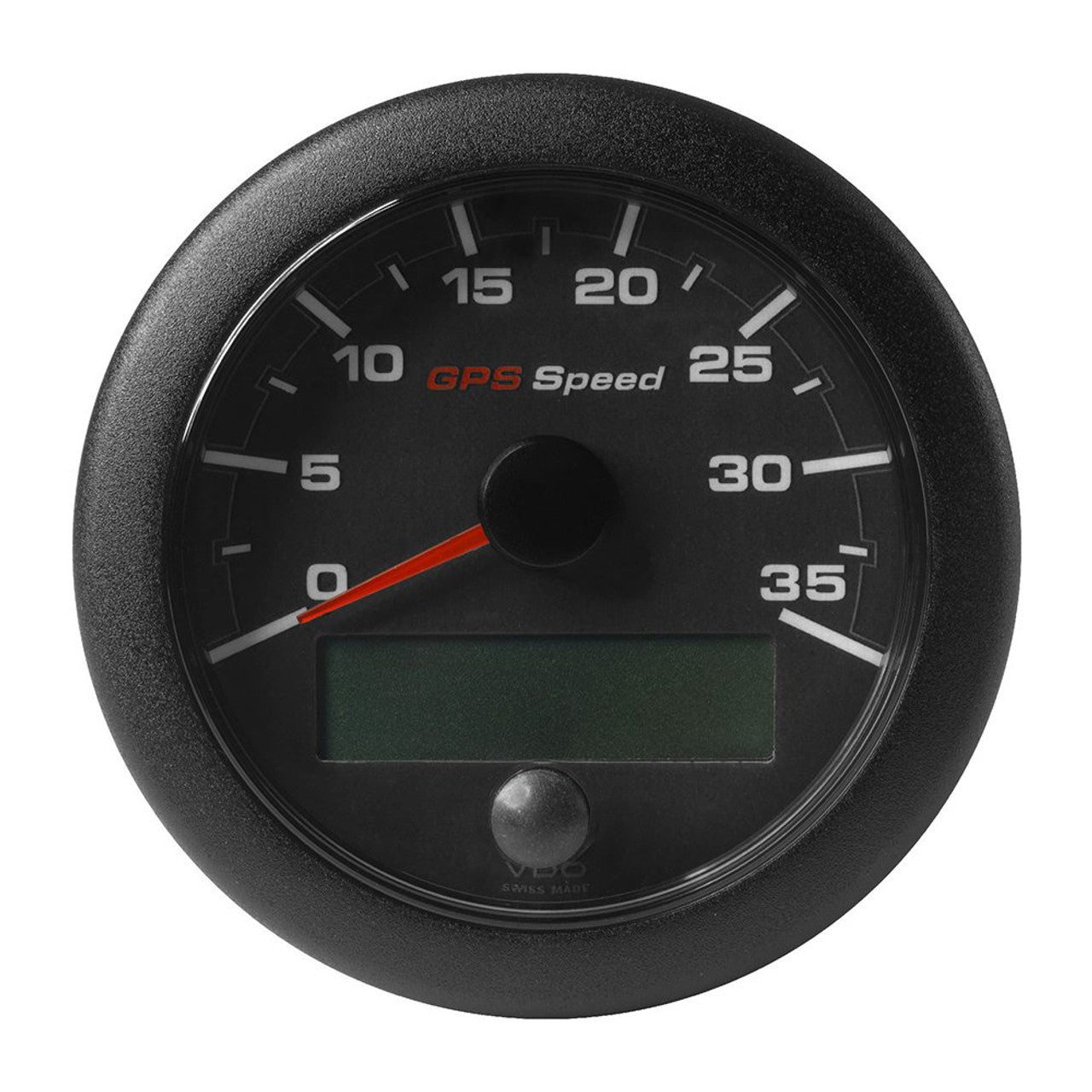 VDO A2C1351980001 3-3/8" (85mm) OceanLink GPS Speedometer 0-35 - Black Dial Bezel