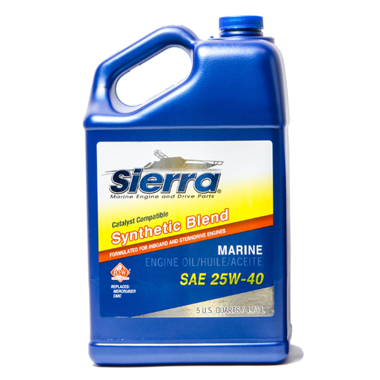 Huile marine à catalyseur synthétique Sierra 25W-40 pour moteurs 4 temps