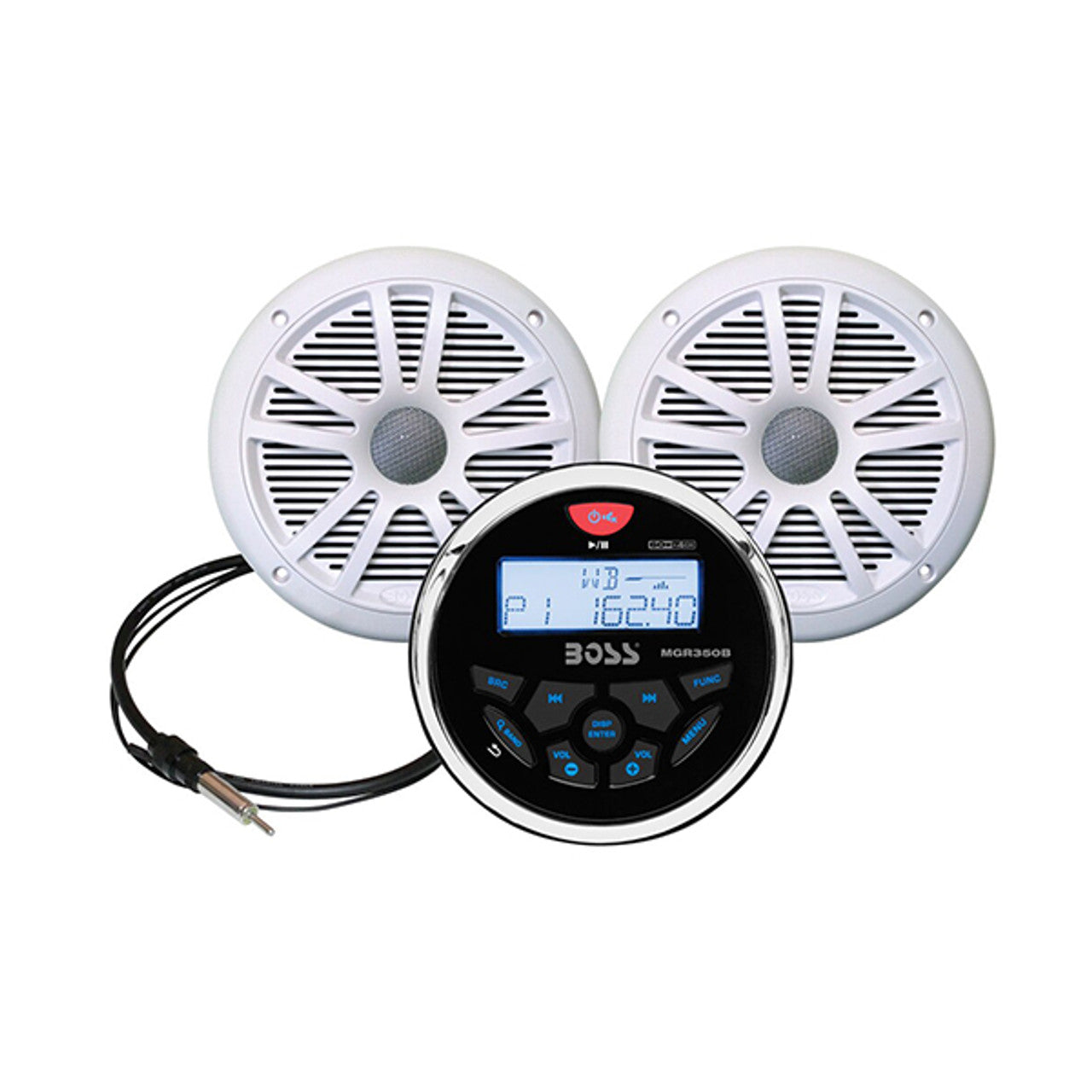 Radio style jauge marine Boss Audio MCKGB350 avec haut-parleurs