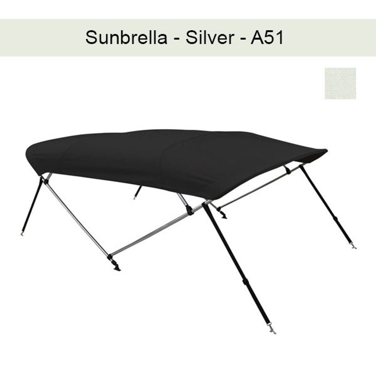 Sunbrella Boat Bimini Top 8'L x 54"H x 91"-96"W