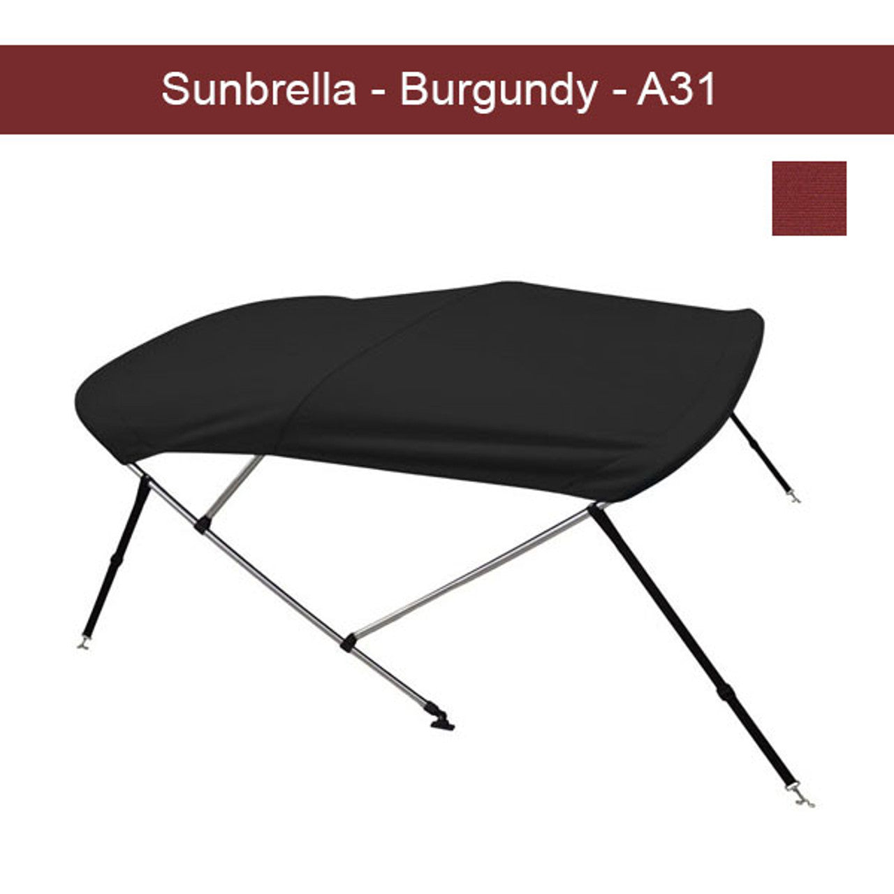 Sunbrella Boat Bimini Top 6'L x 54"H x 79"-84"W