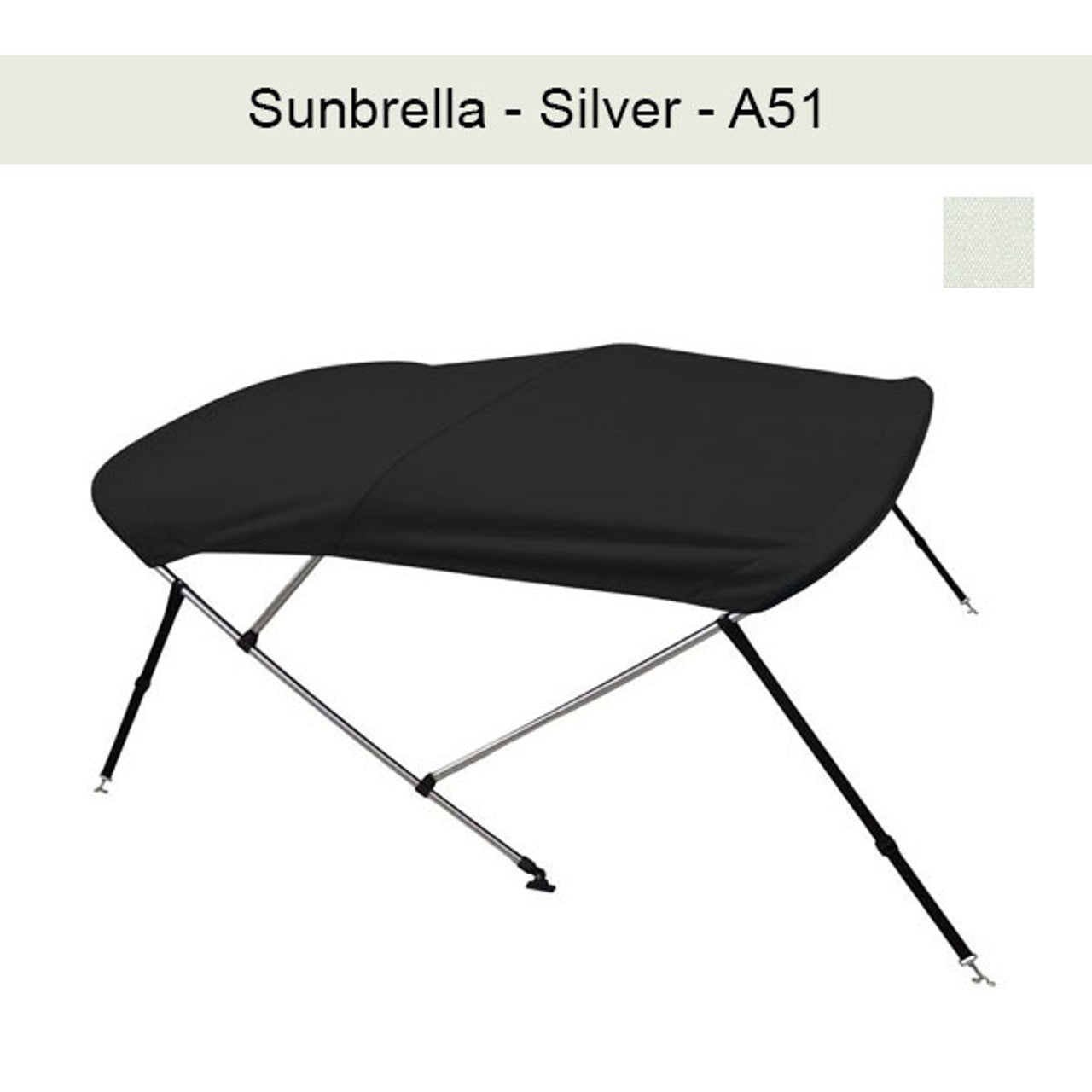 Sunbrella Boat Bimini Top 6'L x 54"H x 79"-84"W