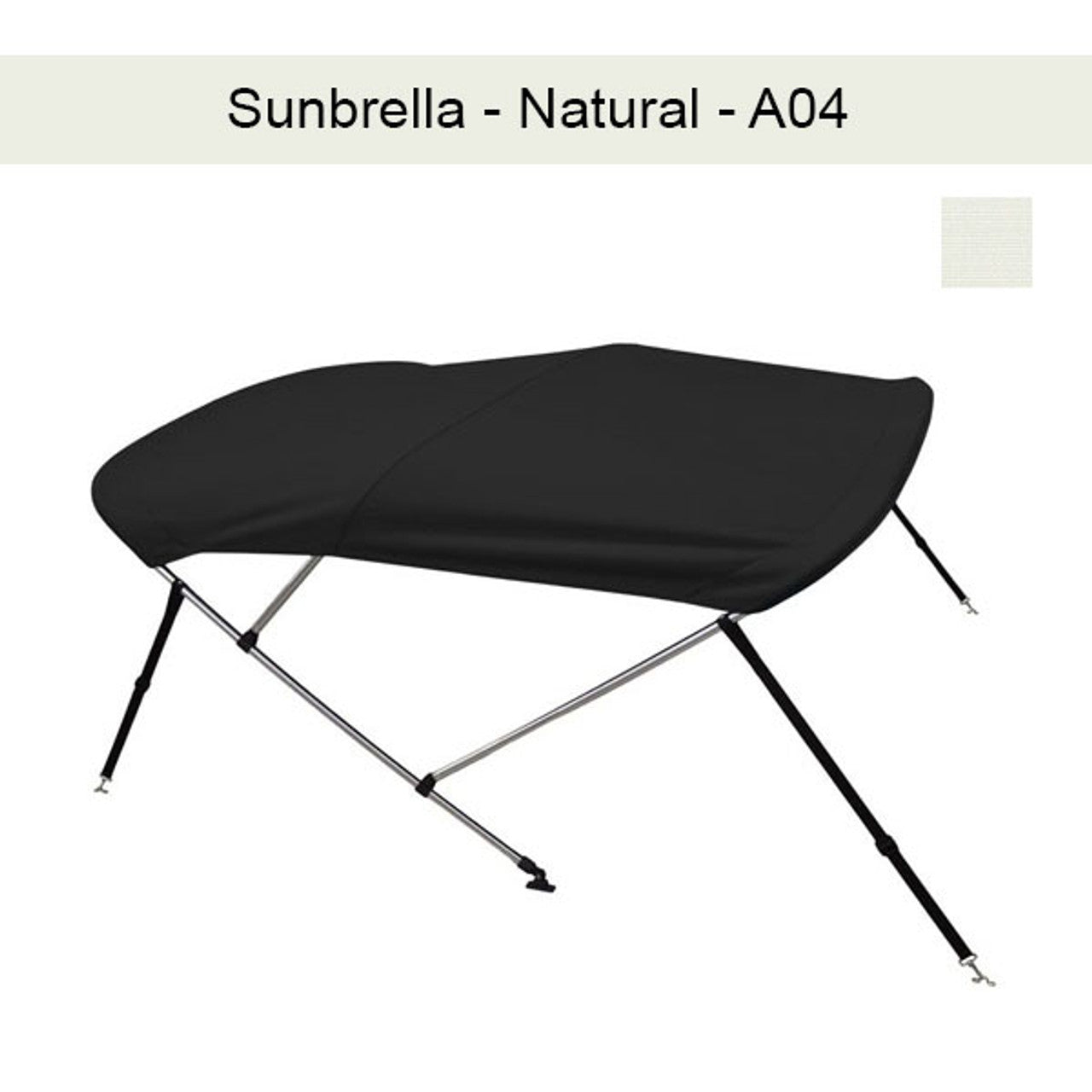 Premium Sunbrella Boat Bimini Top 6'L x 54"H x 79"-84"W