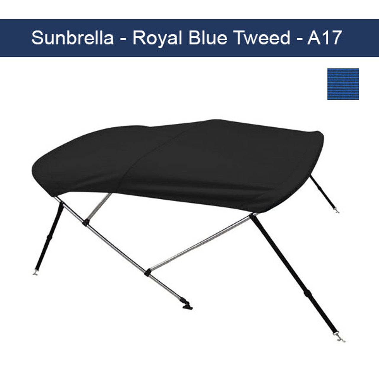 Premium Sunbrella Boat Bimini Top 6'L x 54"H x 79"-84"W