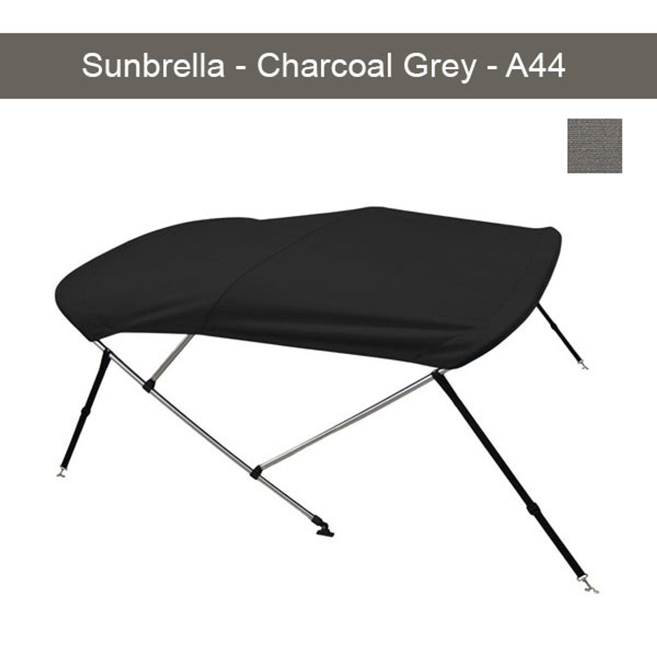 Premium Sunbrella Boat Bimini Top 6'L x 54"H x 79"-84"W