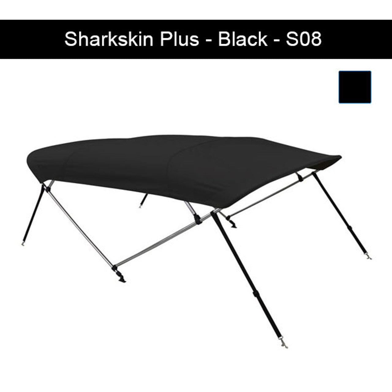 Sharkskin Plus Boat Bimini Top 8'L x 54"H x 73"-78"W