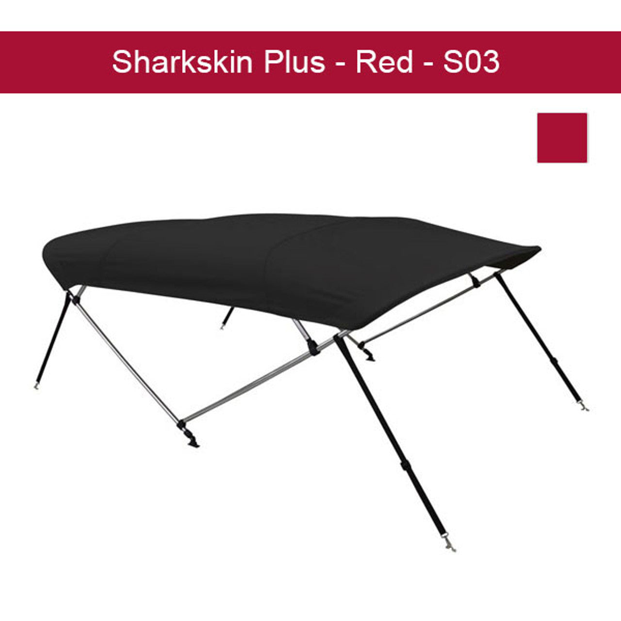 Premium Sharkskin Plus Boat Bimini Top 8'L x 54"H x 67"-72"W