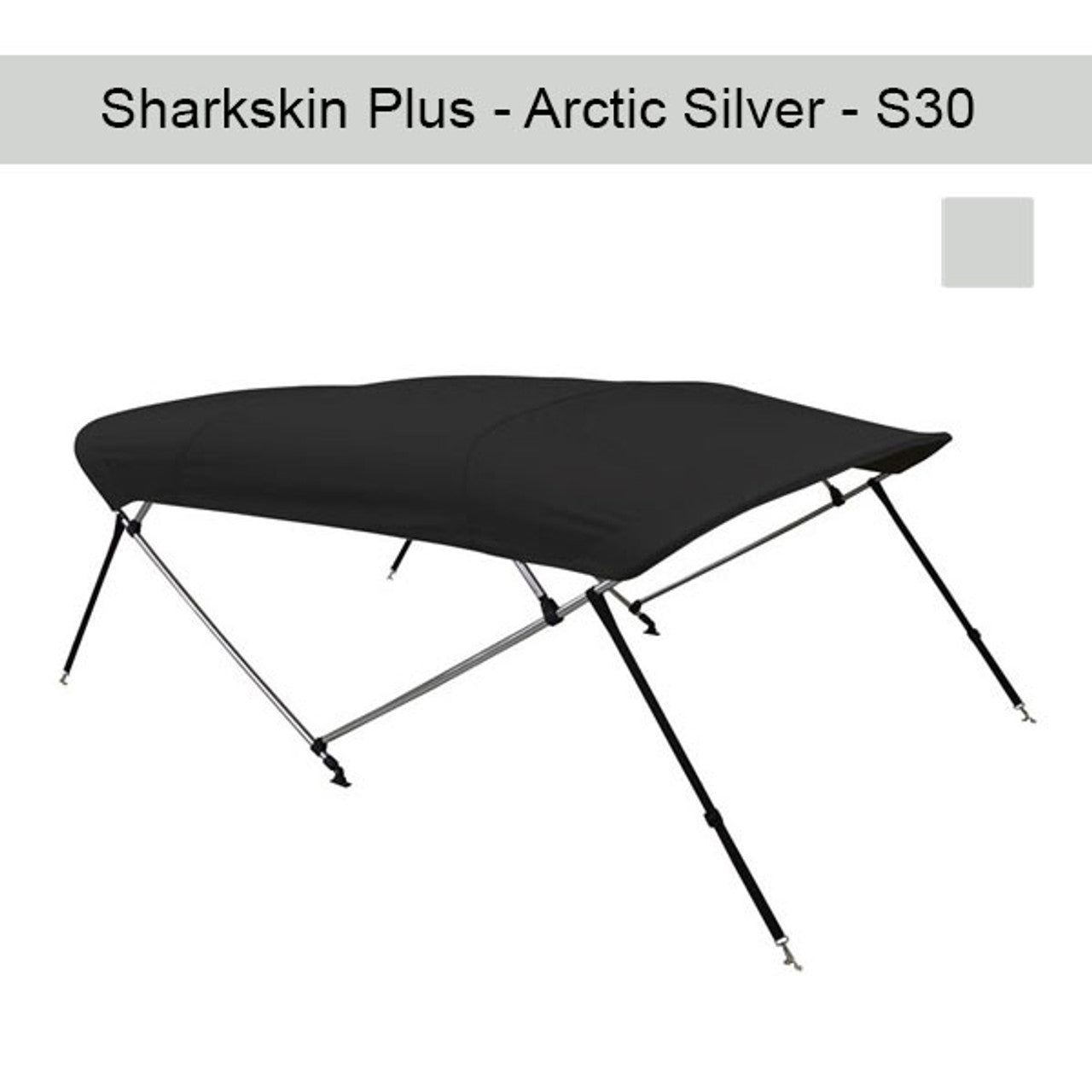 Premium Sharkskin Plus Boat Bimini Top 8'L x 54"H x 67"-72"W