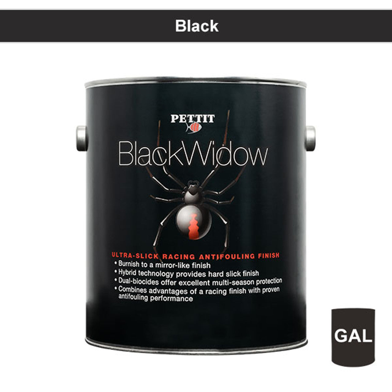 Peinture de fond de course dure Pettit Black Widow