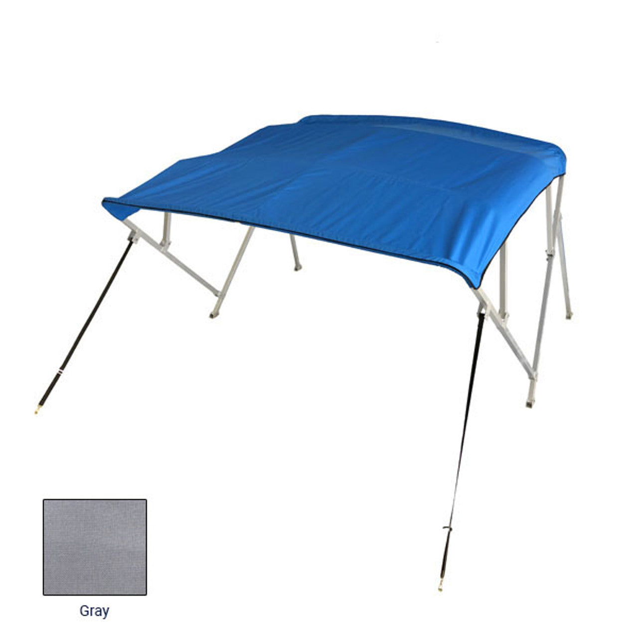 Gen3 Marine Toit Bimini pour ponton à 4 arceaux 56 po H x 8 po L 97-103 po l Tissu respirant résistant aux UV et à la moisissure, poteaux de support arrière gratuits