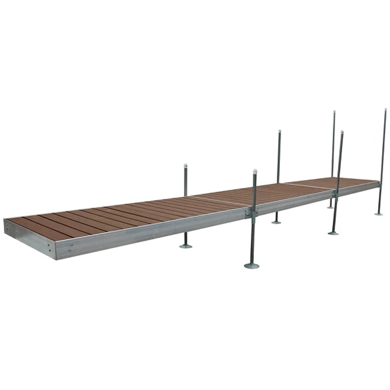 Tommy Docks Straight Dock w/Brown Composite Decking