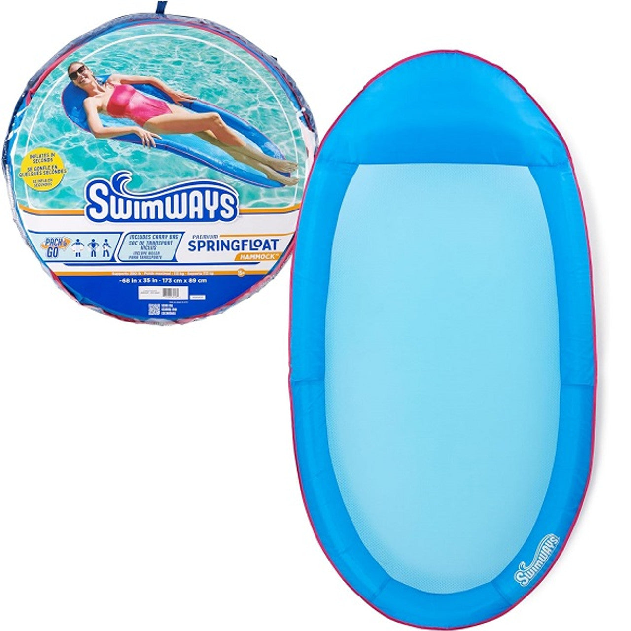 Hamaca acuática premium SwimWays Spring Float