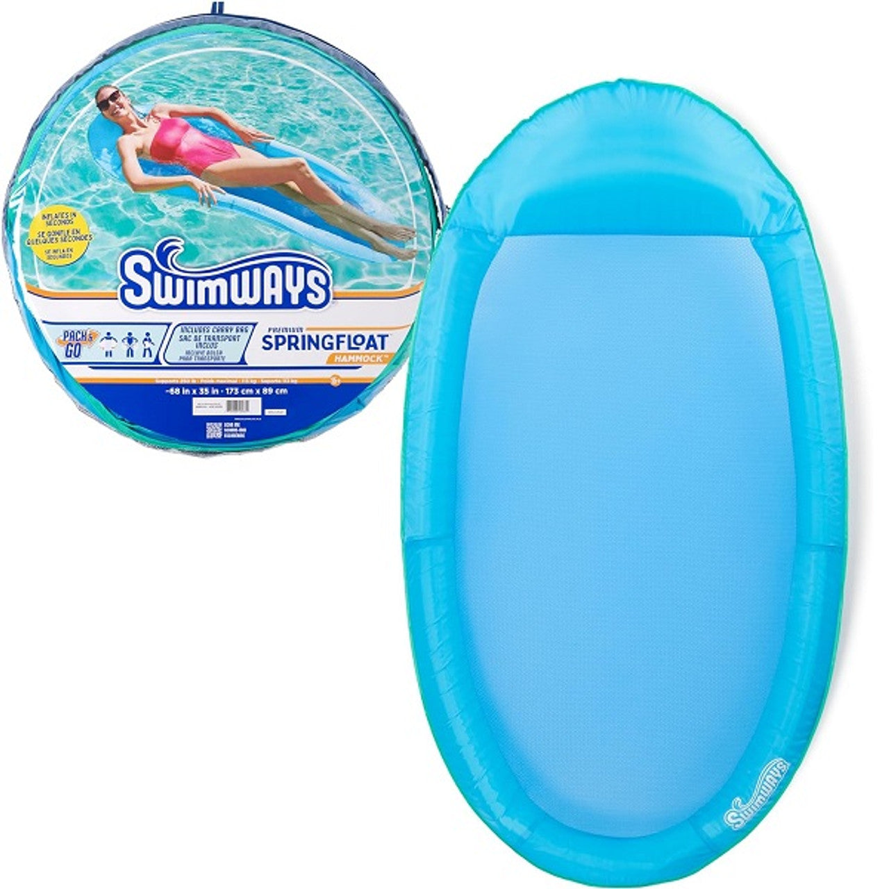 Hamaca acuática premium SwimWays Spring Float
