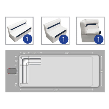 Ensemble de meubles de ponton pour banquette arrière Wise DLX