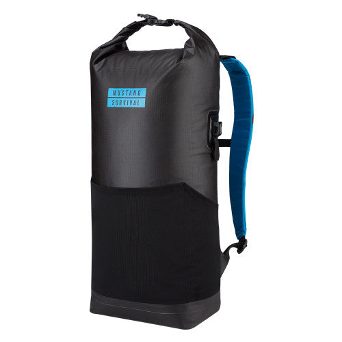 Mustang Highwater 22L Waterproof Backpack Black - Azure Blue