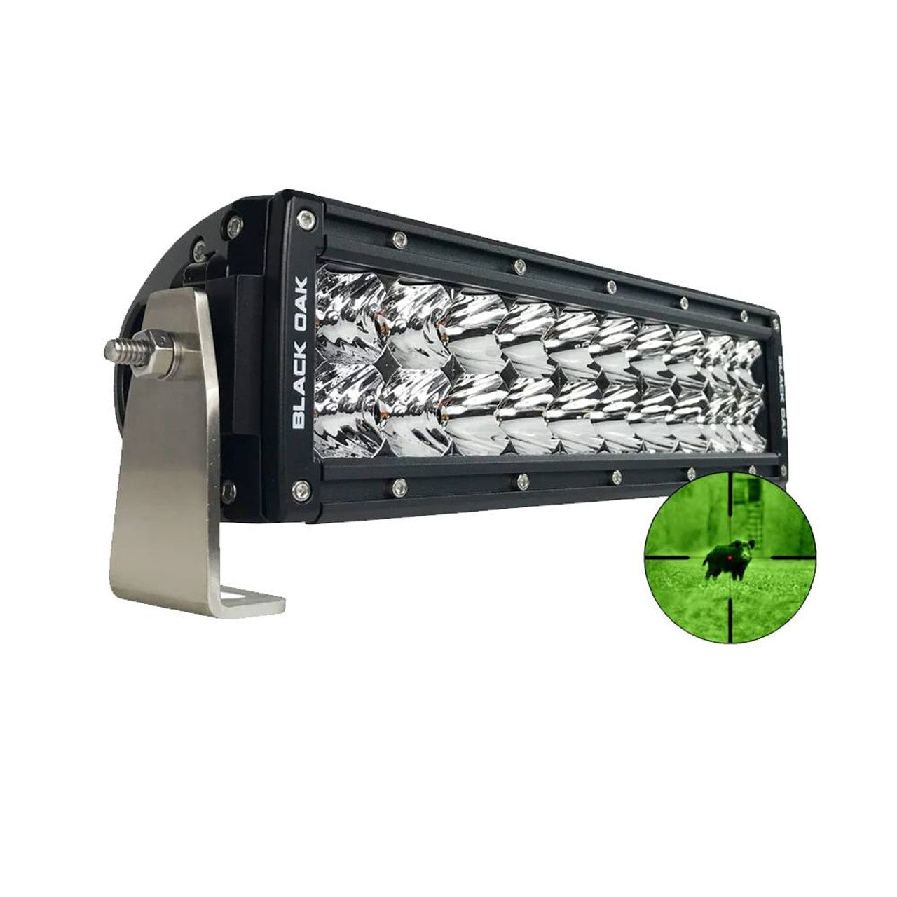 Black Oak 10IR-850 Pro Series Double Row Combo Infrared 10" 850nm Light Bar - Black
