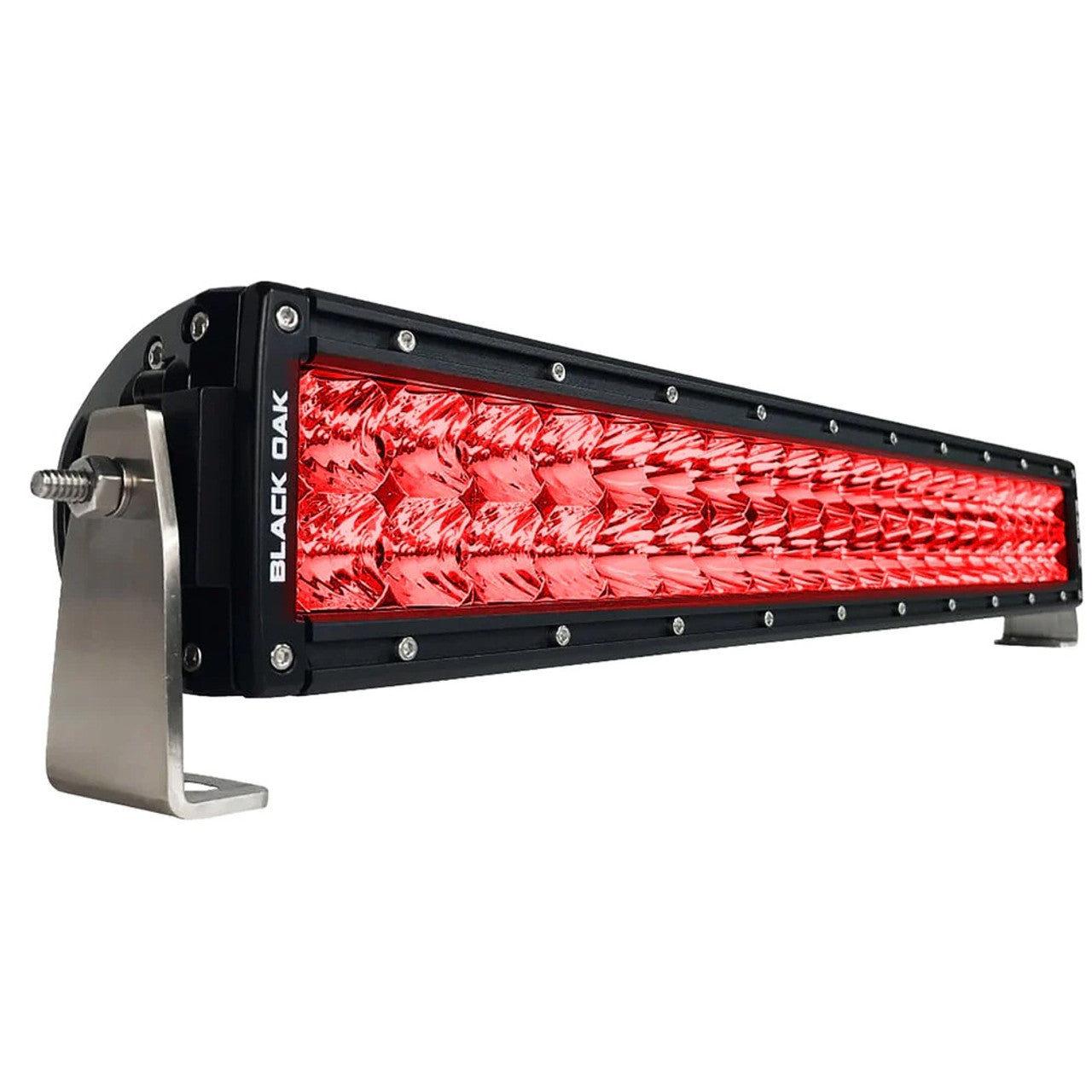 Black Oak 20CR-D3OS Curved Double Row Combo Red Predator Hunting 20" Light Bar - Black