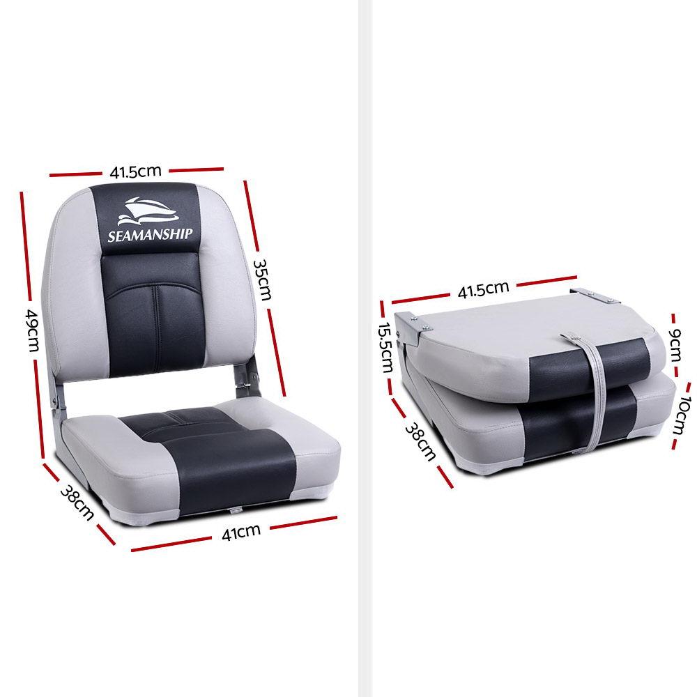 Ensemble de 2 sièges de bateau pliants pivotants pour la navigation