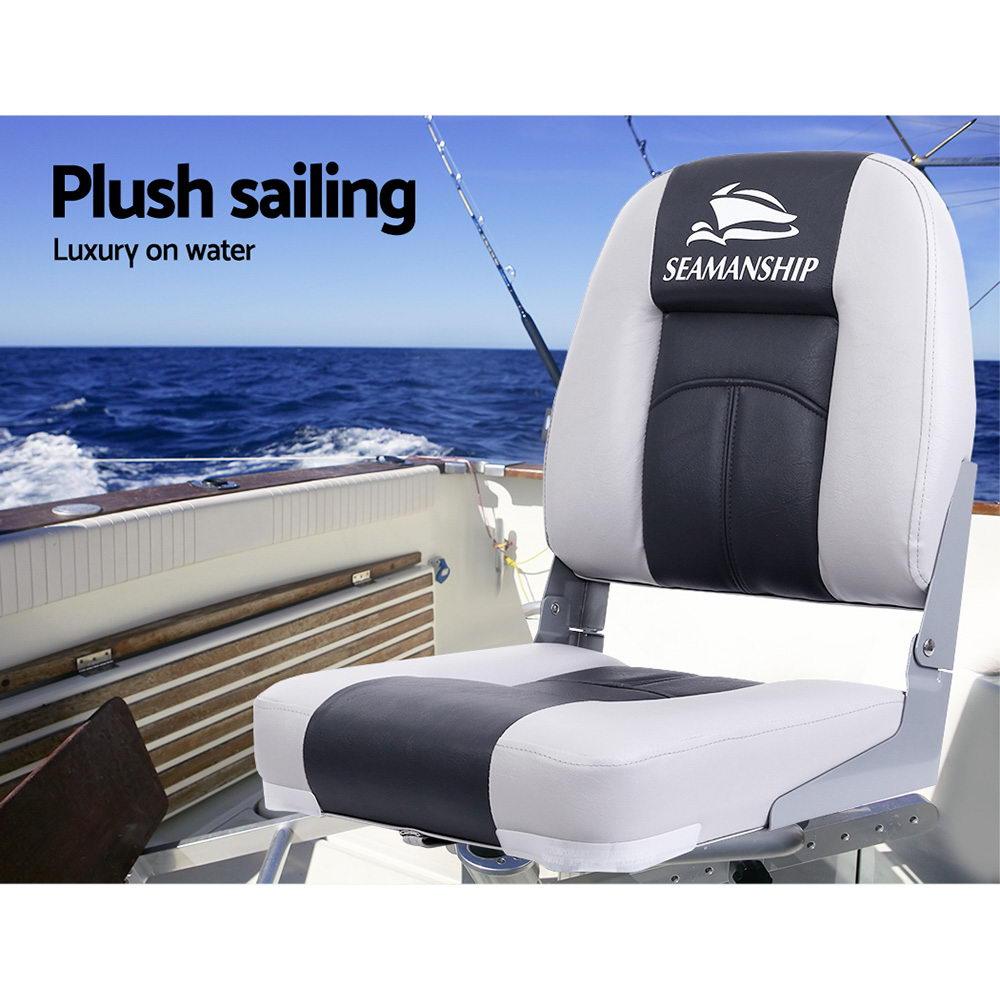 Ensemble de 2 sièges de bateau pliants pivotants pour la navigation