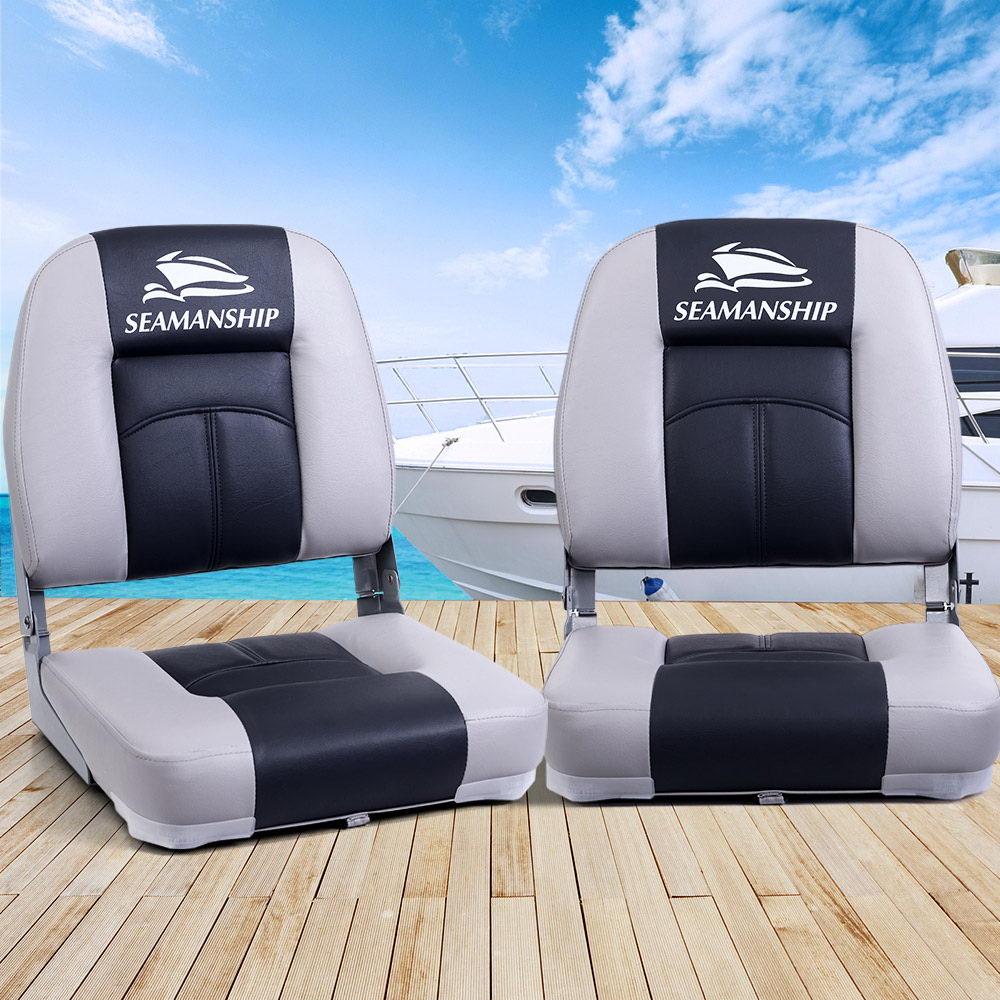 Ensemble de 2 sièges de bateau pliants pivotants pour la navigation