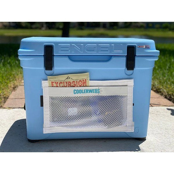 CoolerWebs 15"W x 9"H White Hook & Loop Adhesive Pouch