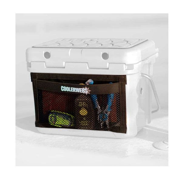 CoolerWebs 15"W x 9"H Black Hook & Loop Adhesive Pouch
