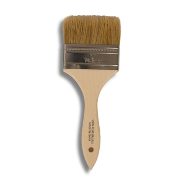 Disposable Natural Bristle Chip Brushes - Wood Handle