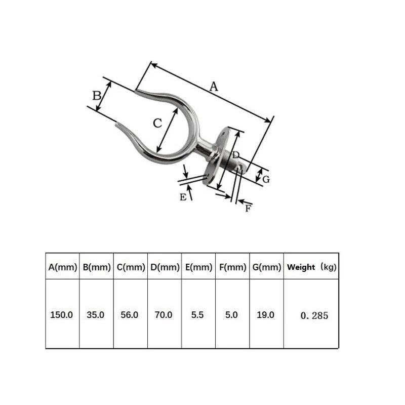 Dame de nage en acier inoxydable 316 pour montage sur pont, qualité marine, pour bateau