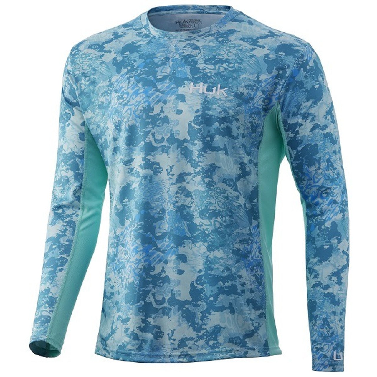T-shirt à manches longues Huk Icon X Tide Change - Fond marin