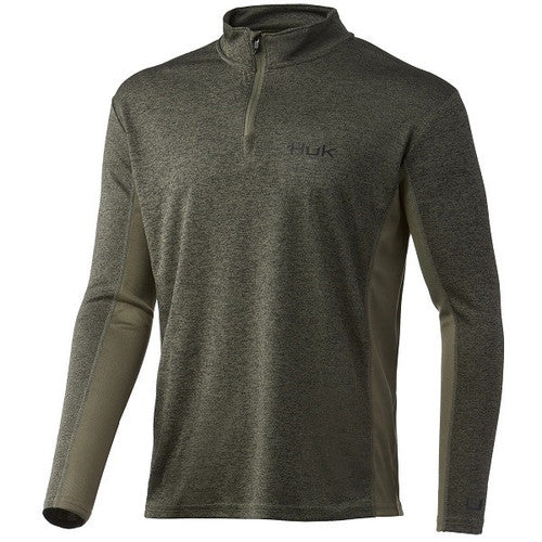 T-shirt manches longues Huk Icon X Coldfront 1/4 Zip - Mousse