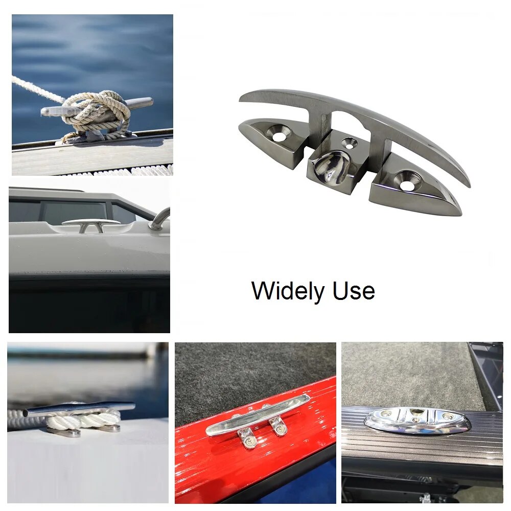Lot de 4 taquets pliables en acier inoxydable 316 pour bateau