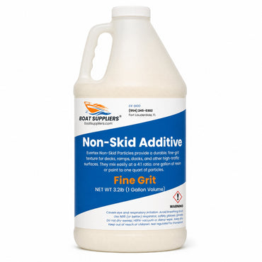 Boat Suppliers non-skid additive, fine grit, 1 gallon jug (3.2 lb net) of fine powder-grade polymer particles for mixing into gelcoat or deck paint
