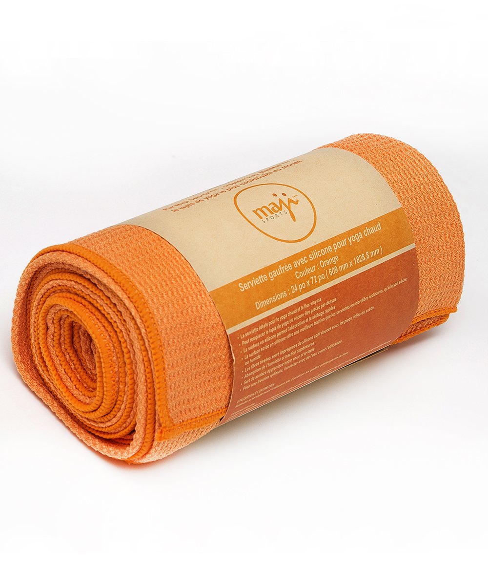 Serviette de yoga chaude en silicone gaufré