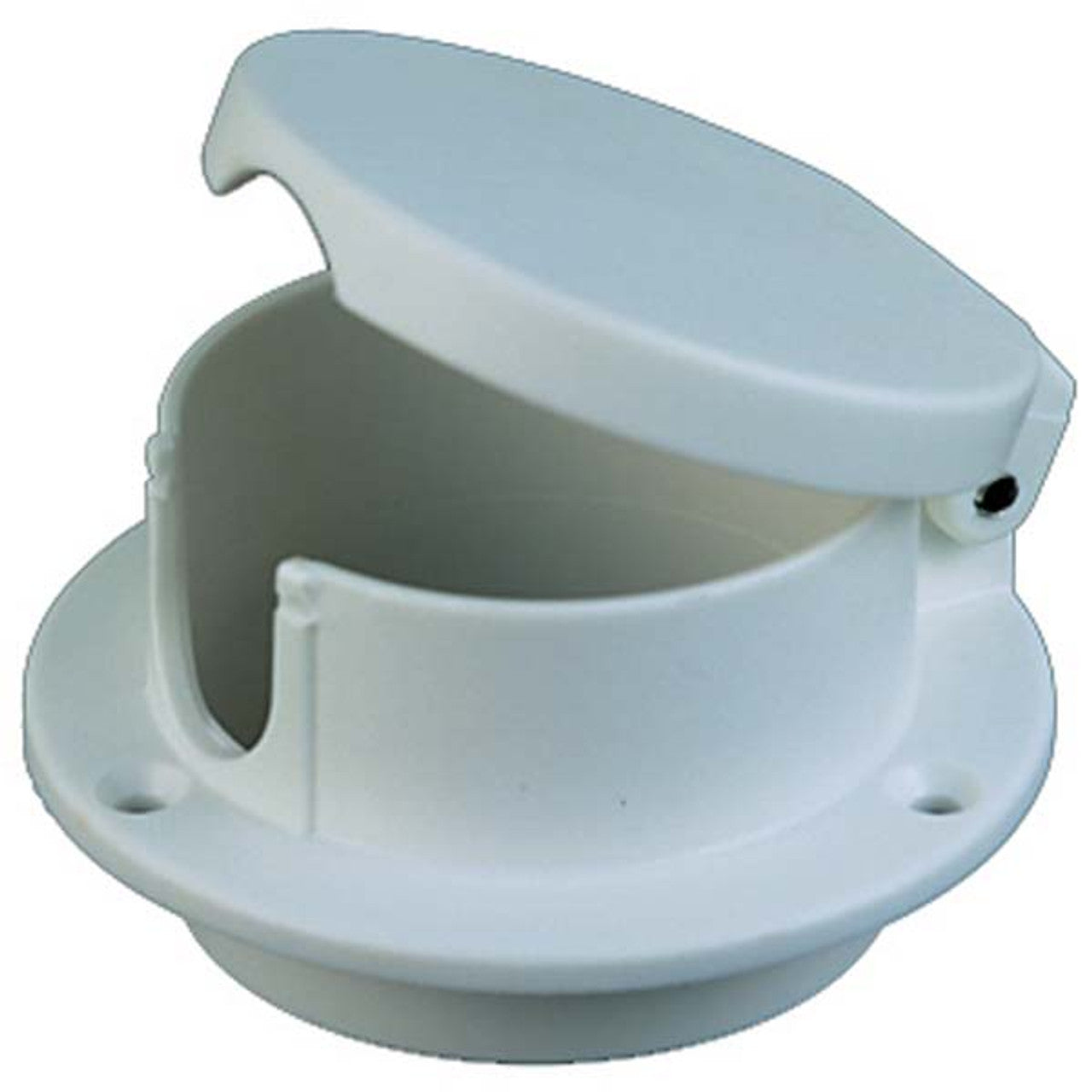 Perko White Hinge Lid Rope Deck Pipe