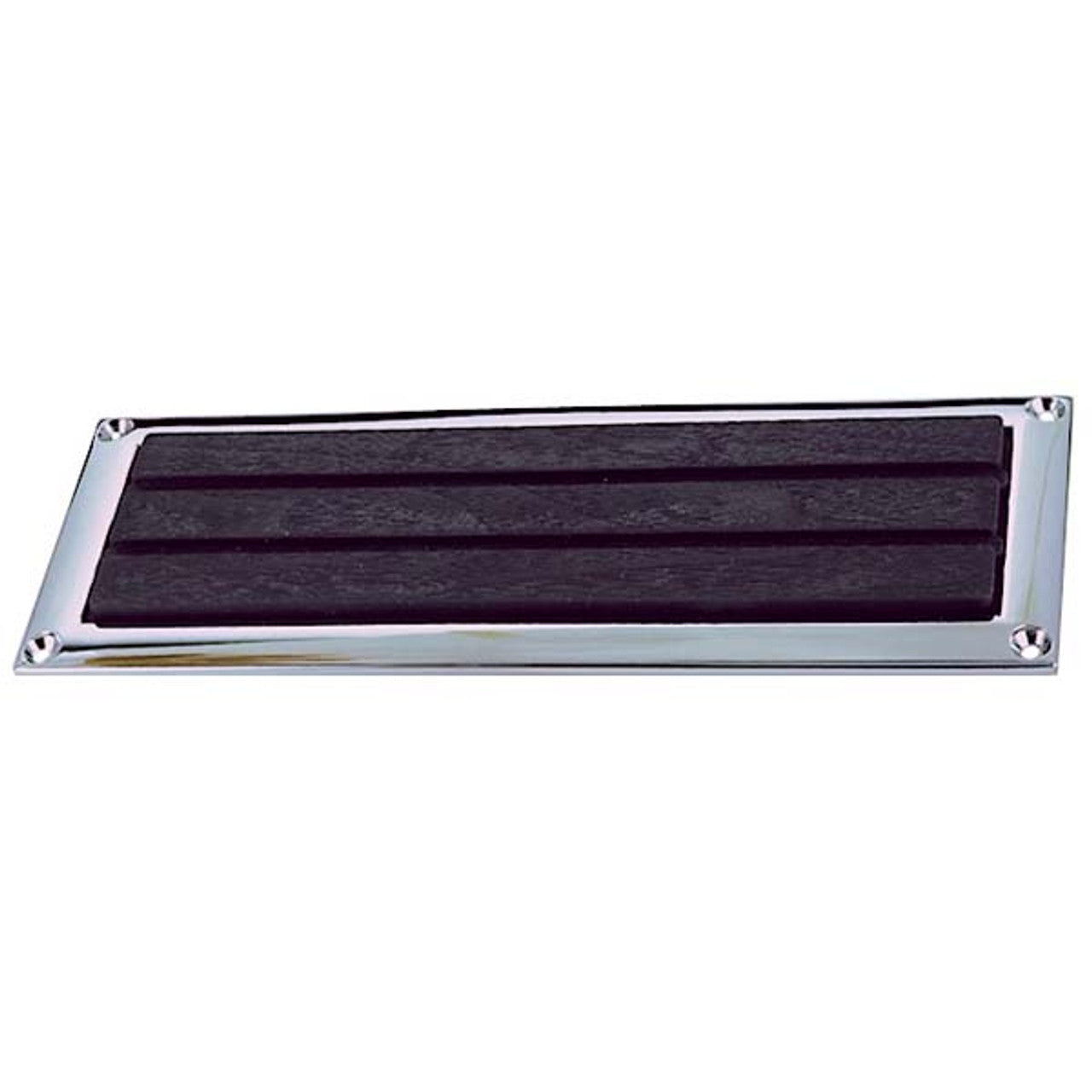 Perko Soft Black Plastic Step Pad with Chrome Frame - Pair