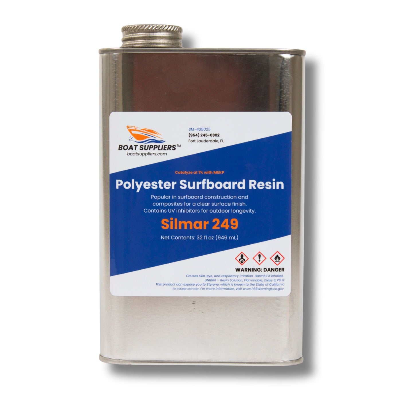 Clear Polyester Surfboard Resin - Silmar 249