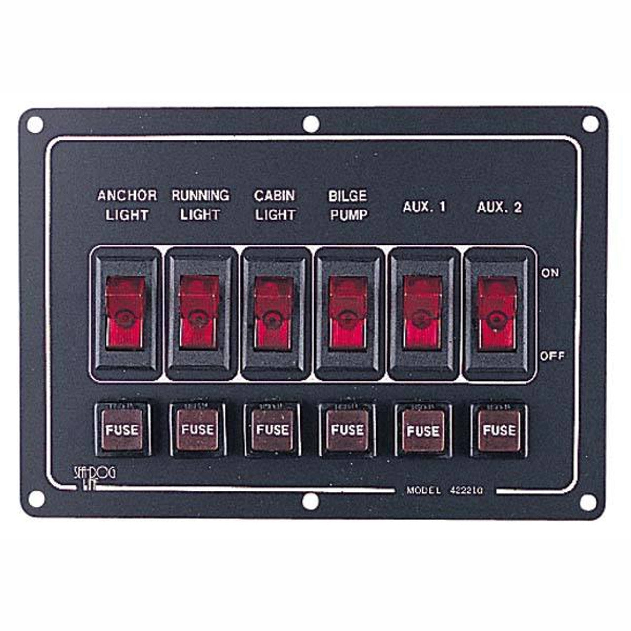 Sea Dog Aluminum Horizontal Switch Panel